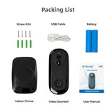 Home Video Doorbell Camera Wireless Wifi 1080p Doorbell with IR Night Vision Two-way Audio