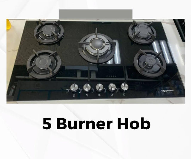 SuperLG 5-Burner Gas Cooker Hob – Black Finish