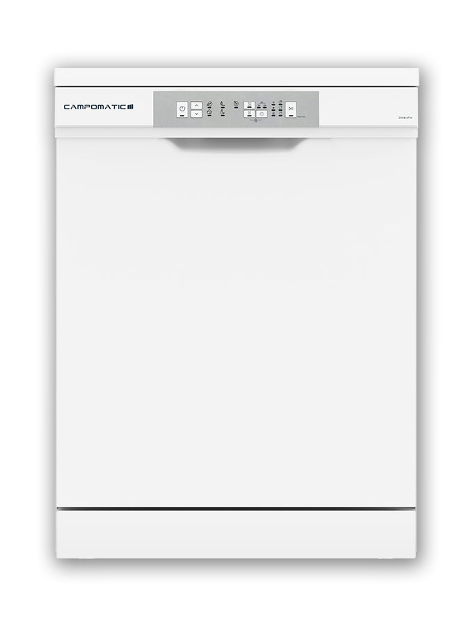 Campomatic DW814TW Dishwasher – Freestanding, 5 Programs, 3-in-1 Function, Eco Mode, White