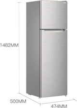 CHiQ 218L Double Door Refrigerator CTM218DSK – Direct Cool, 4D Surround Cooling, Silver Finish