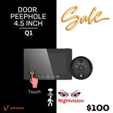 Peephole Door Viewer Q1 with 4.3-inch HD touch display and PIR motion sensor