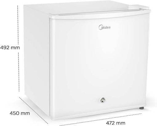 Midea 2.5Ft Single Door Refrigerator MDRD86FGE01 – Defrost, Internal Freezer, White Finish