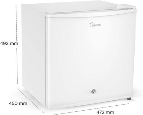 Midea 2.5Ft Single Door Refrigerator MDRD86FGE01 – Defrost, Internal Freezer, White Finish