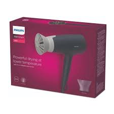 Philips BHD340 Hair Dryer with ThermoProtect and ionic technology for fast, sleek, and shiny hair